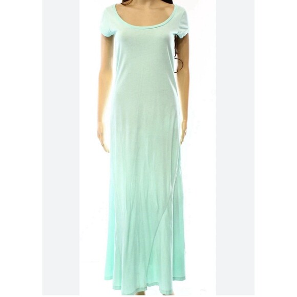 Polo Ralph Lauren Women Size M Mint Green Short Sleeve Maxi Dress Minimalist - Picture 1 of 13